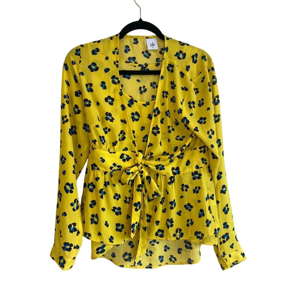 CAbi Sunny Set Limited Edition Wrap Tie Yellow Blouse Tank 2-Piece Set Medium - Picture 7 of 15